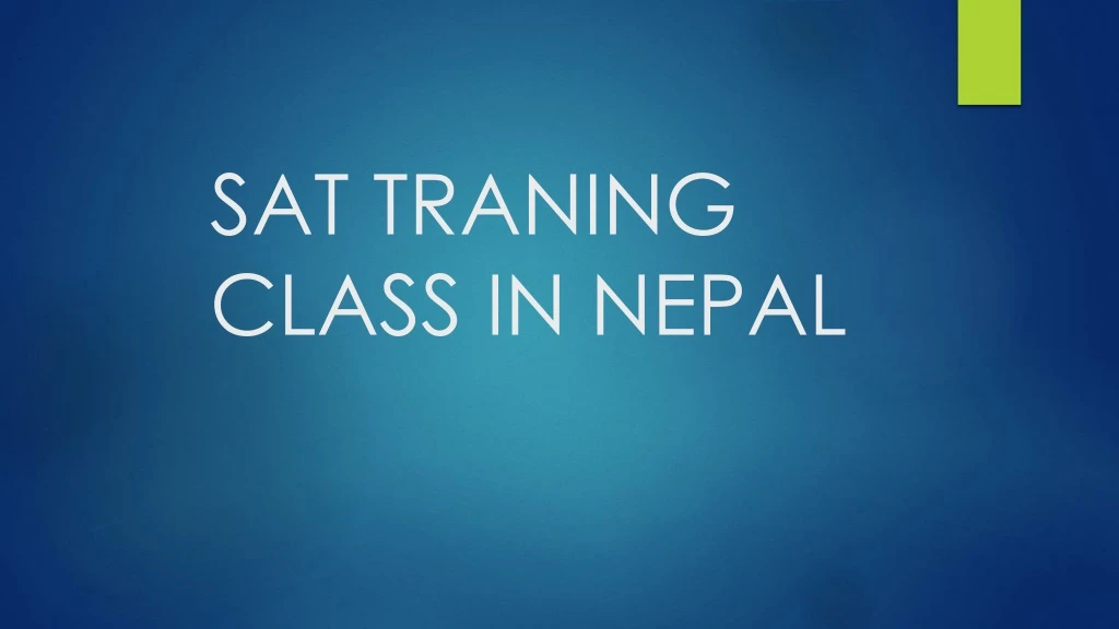 sat traning class in nepal