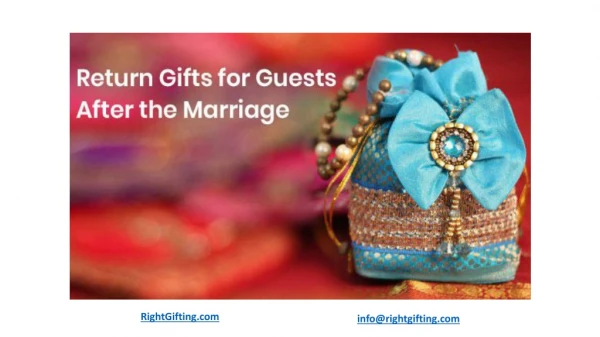 Indian Wedding Return Gifts for Guests