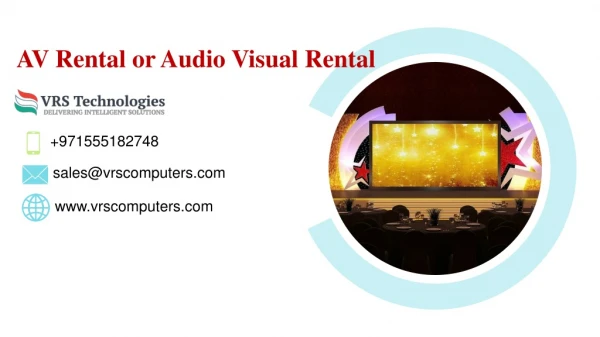 Audio Visual Rental - Exhibition AV Rental in Dubai - Sound System Rental