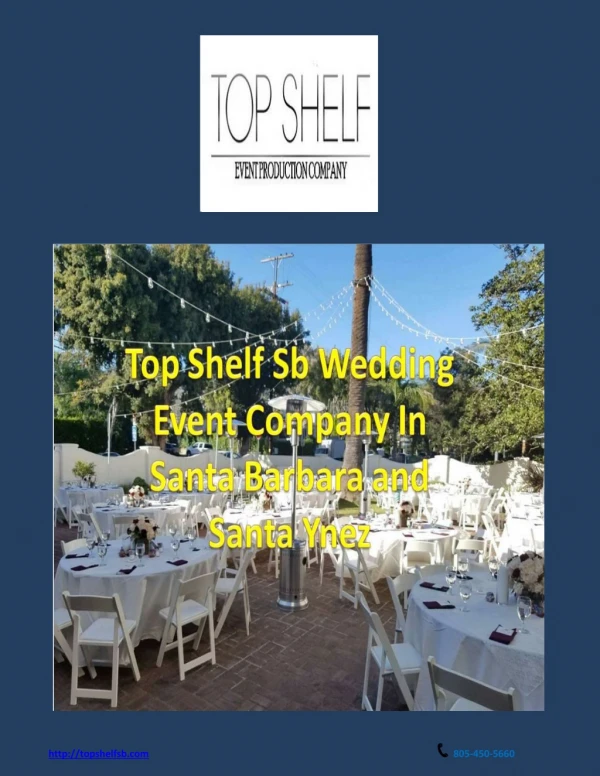 Top shelf -Wedding Event Production Company