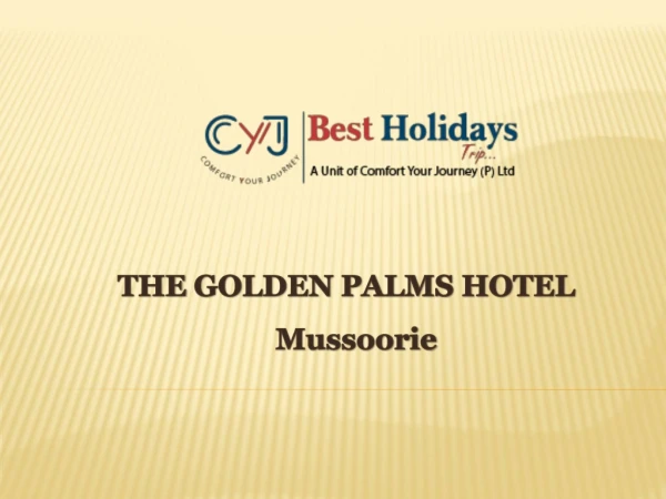 Golden Palms Hotel | Organize your Social Events