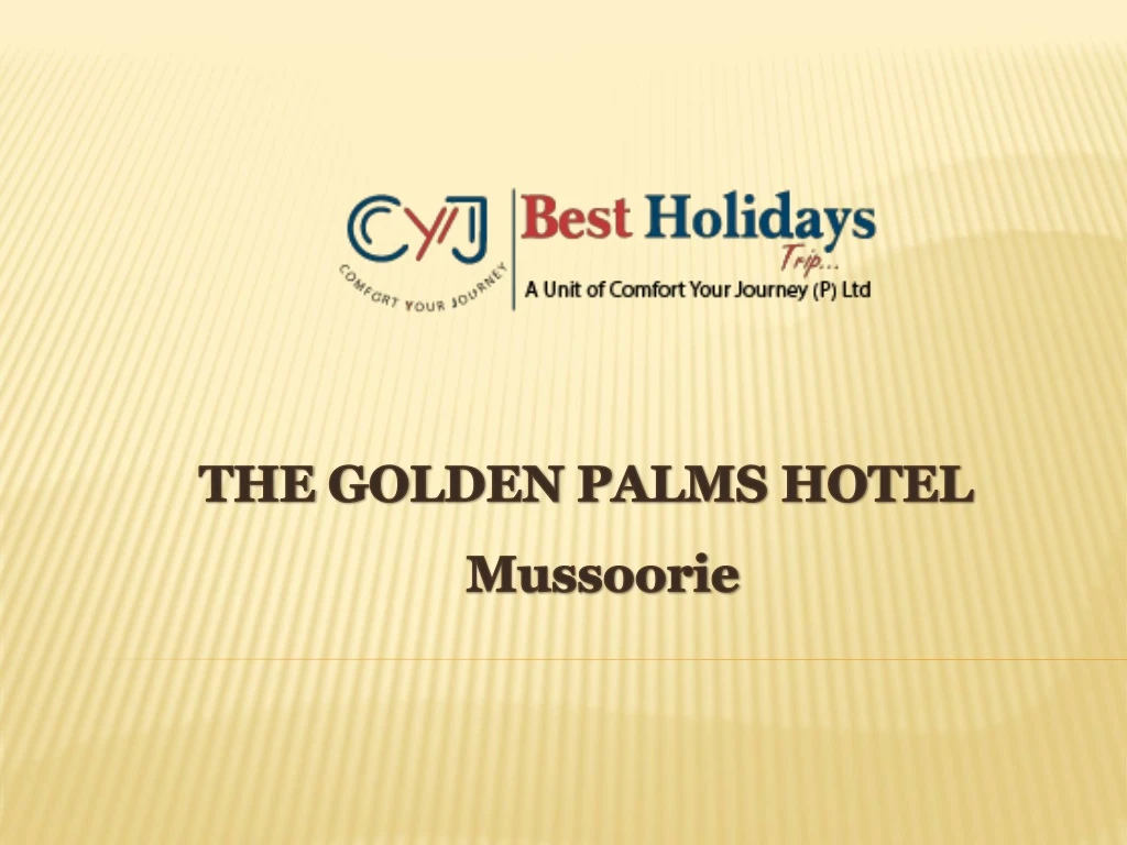 the golden palms hotel mussoorie