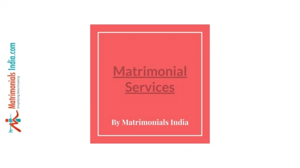 Matrimonial services