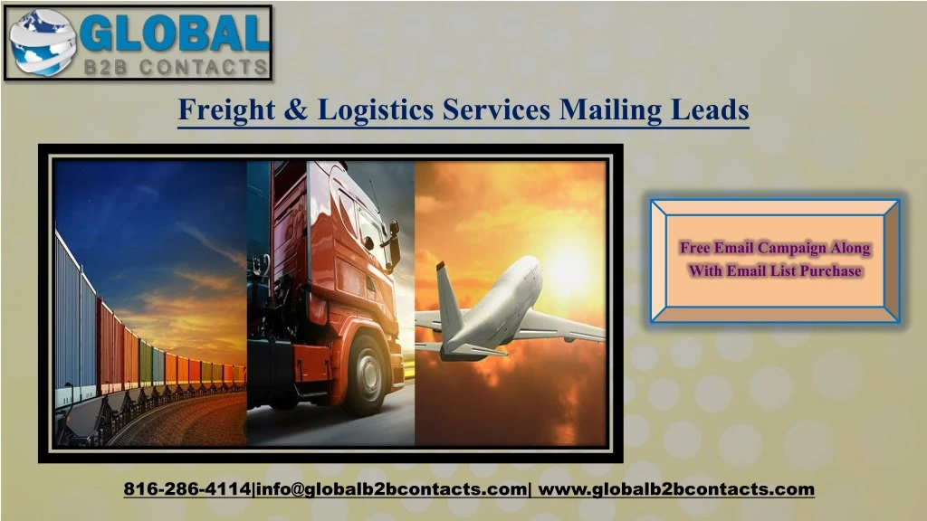 freight logistics services mailing leads