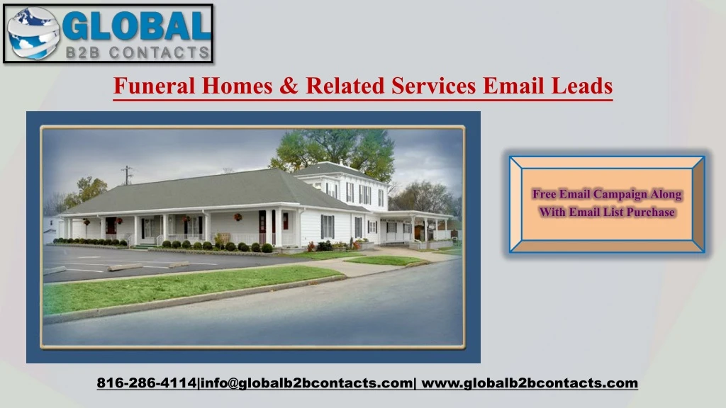 funeral homes related services email leads
