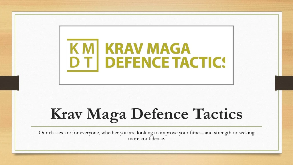 krav maga defence tactics