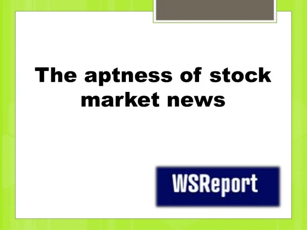 Get latest Stock market news