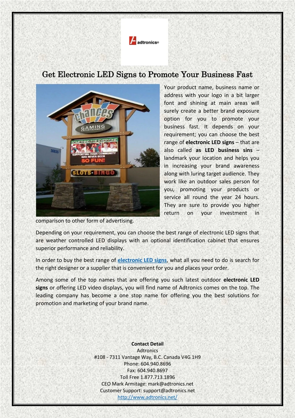 get electronic led signs to promote your business