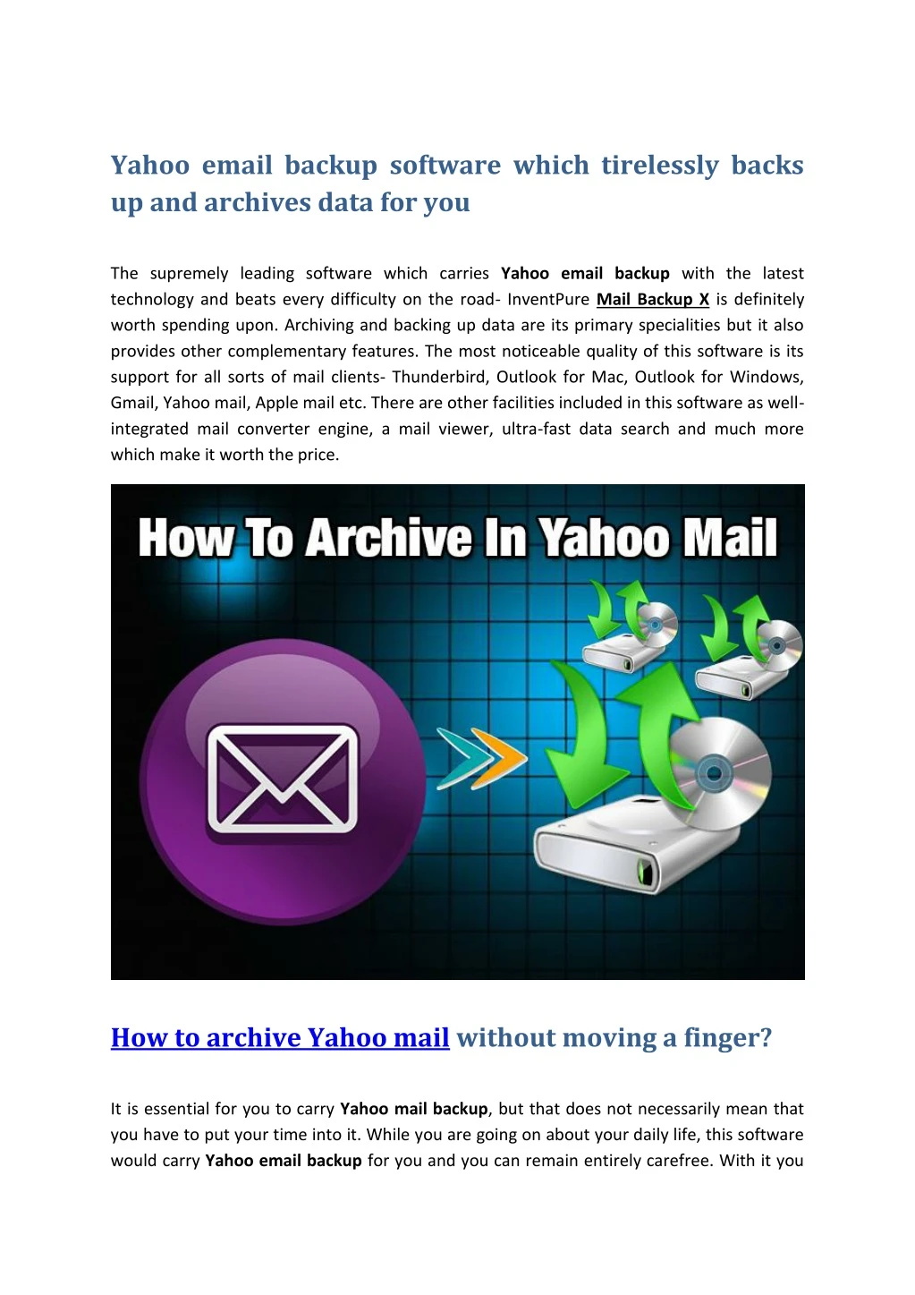 yahoo email backup software which tirelessly