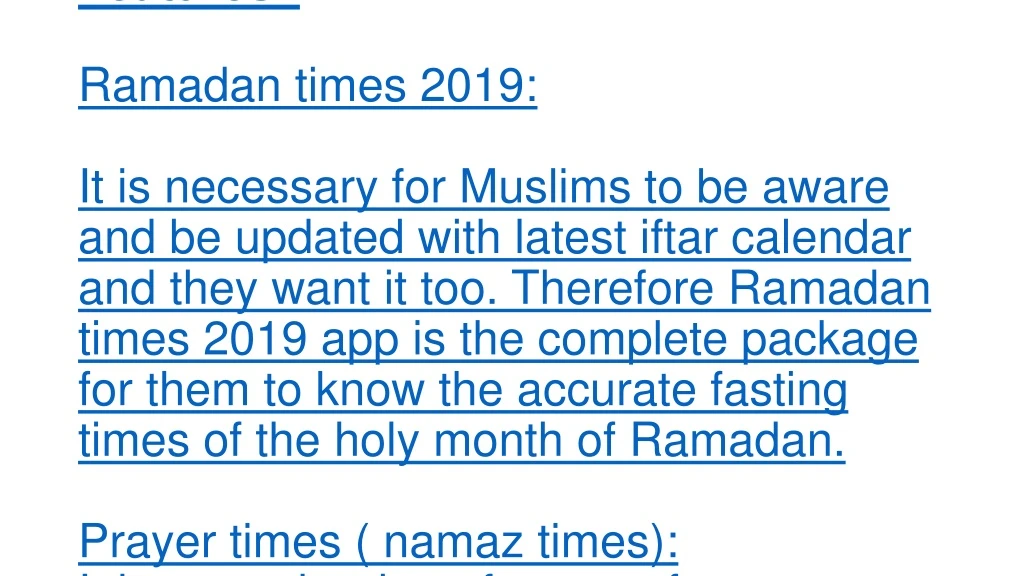 ramadan calendar 2019 2019 app is most useful