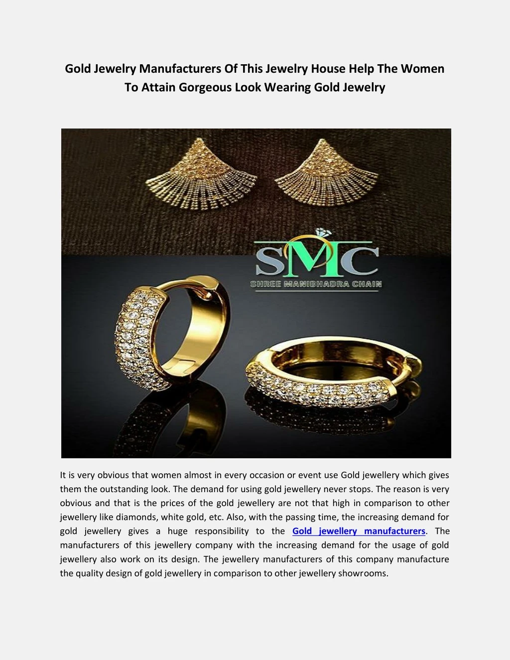 gold jewelry manufacturers of this jewelry house