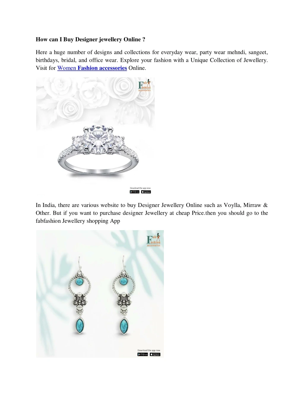 how can i buy designer jewellery online