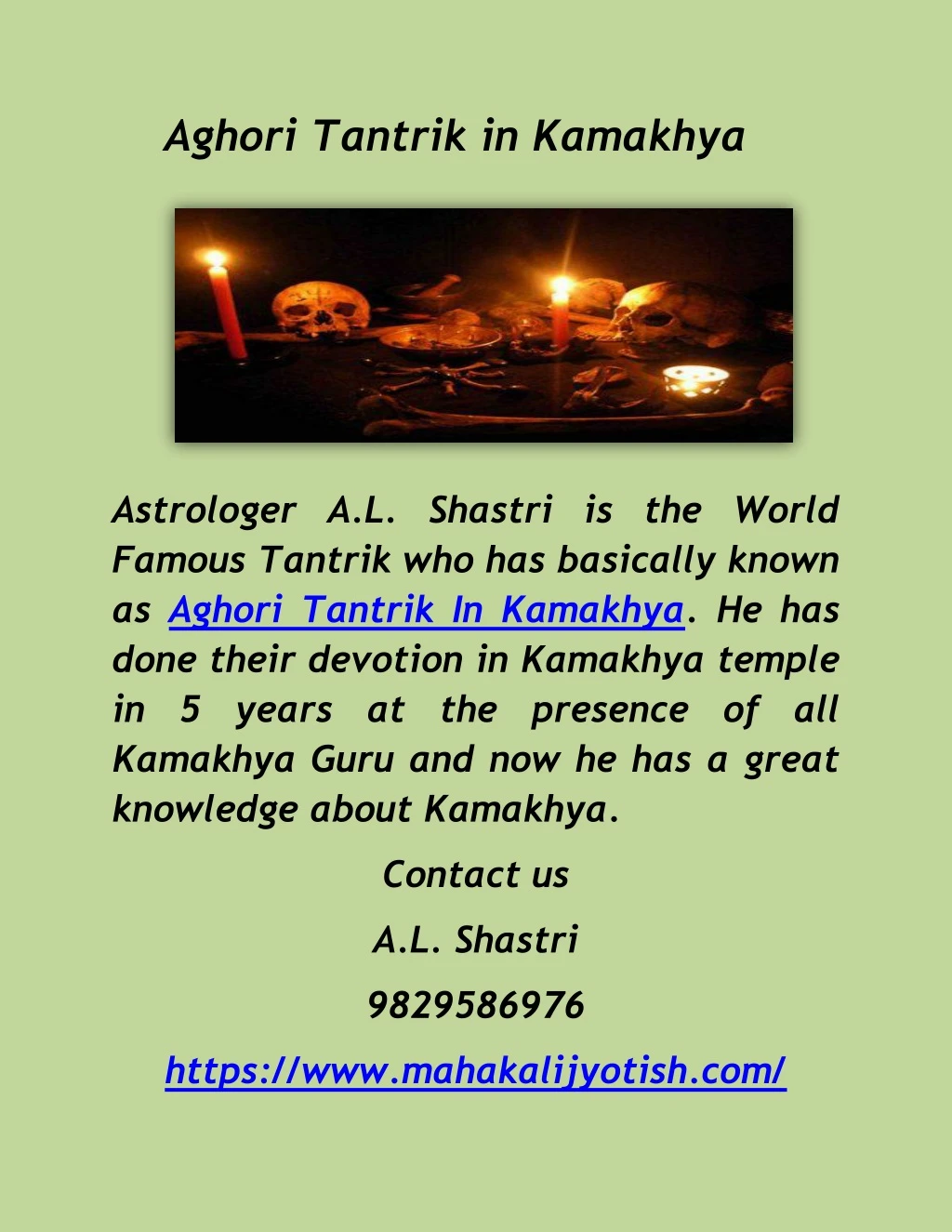 aghori tantrik in kamakhya