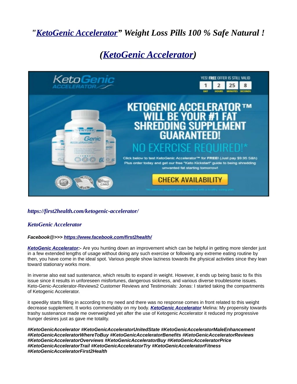 ketogenic accelerator weight loss pills 100 safe