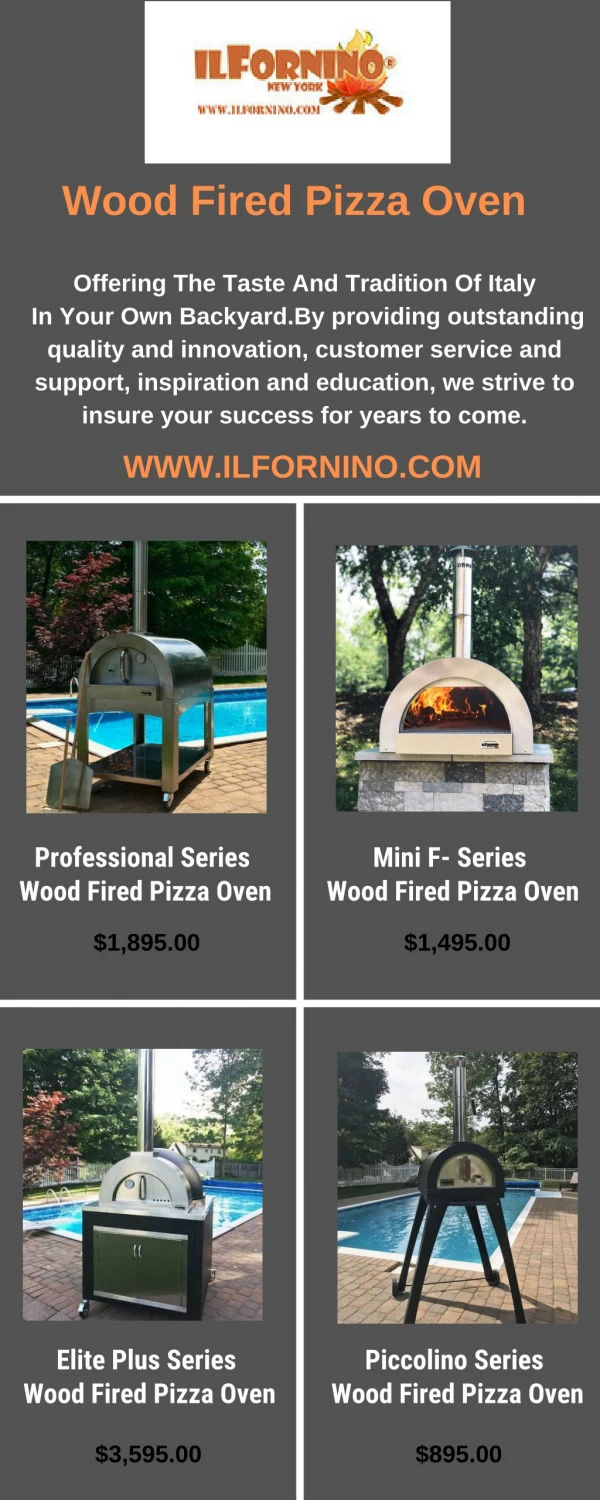 ilFornino Wood Burning Pizza Oven Series