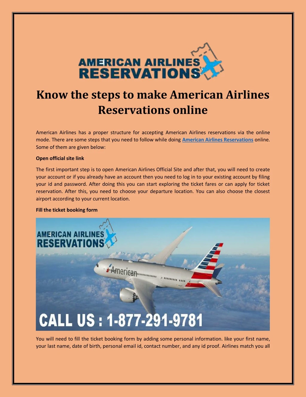 know the steps to make american airlines