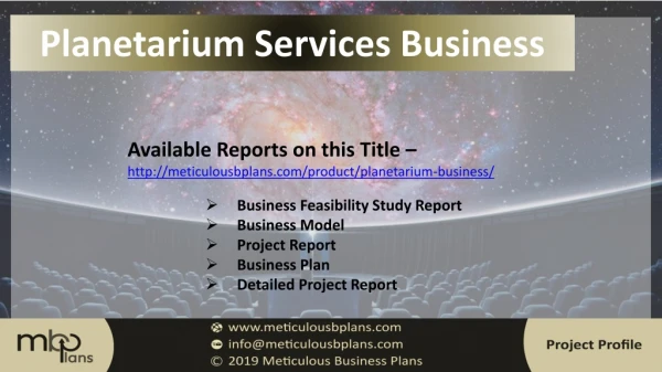 Planetarium Services Business