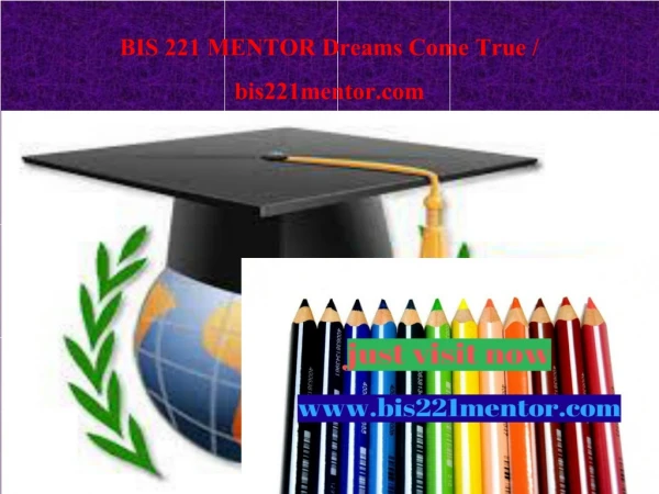 BIS 221 MENTOR Dreams Come True / bis221mentor.com