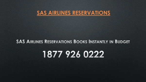 SAS Airlines Reservations Books Instantly in Budget