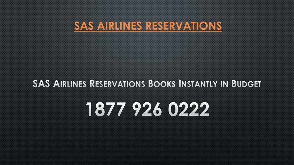 sas airlines reservations