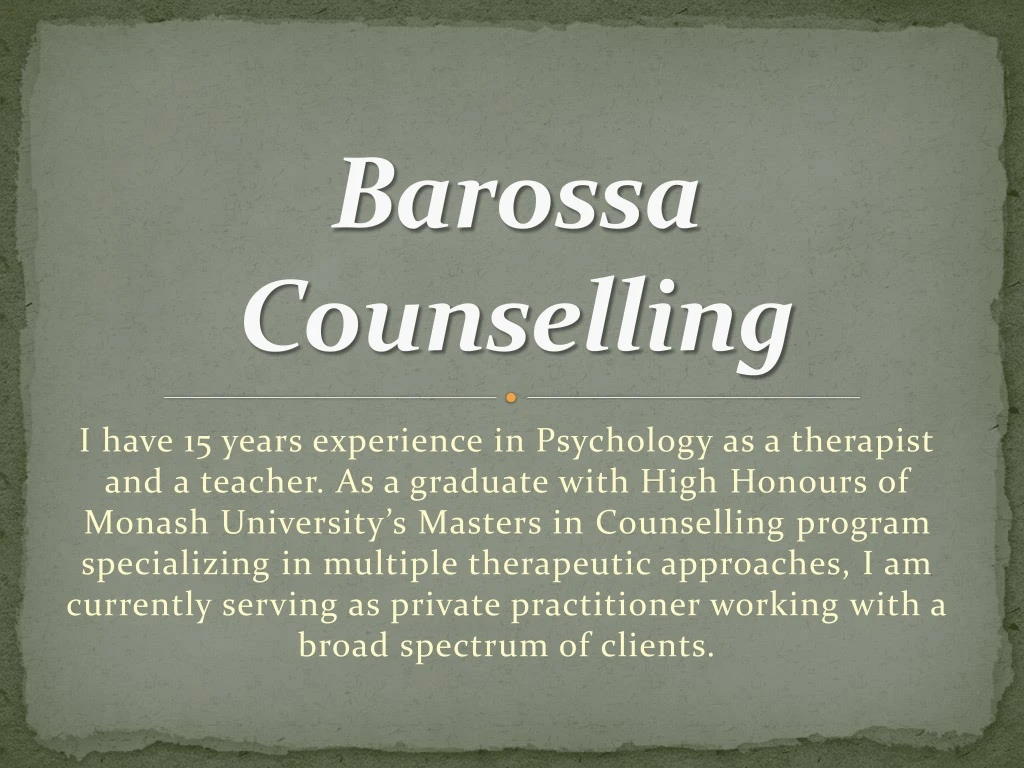 barossa counselling