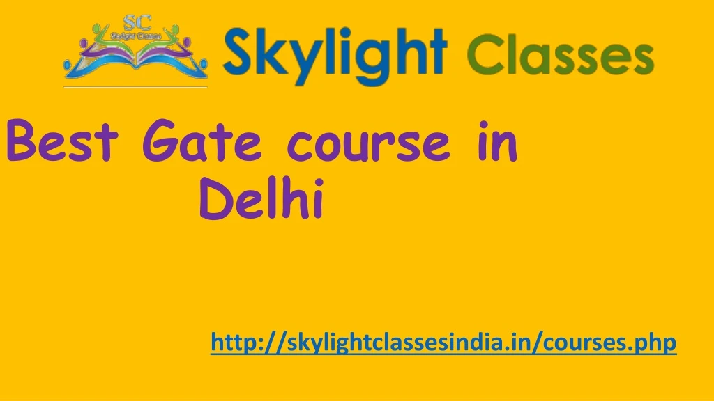 best gate course in delhi