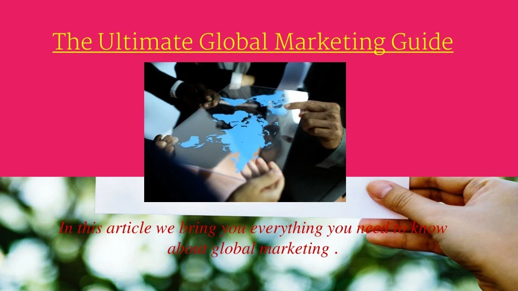 the ultimate global marketing guide