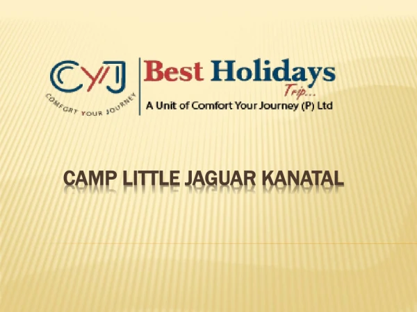 Camps in Kanatal | Camp Little Jaguar | Weekend Getaway