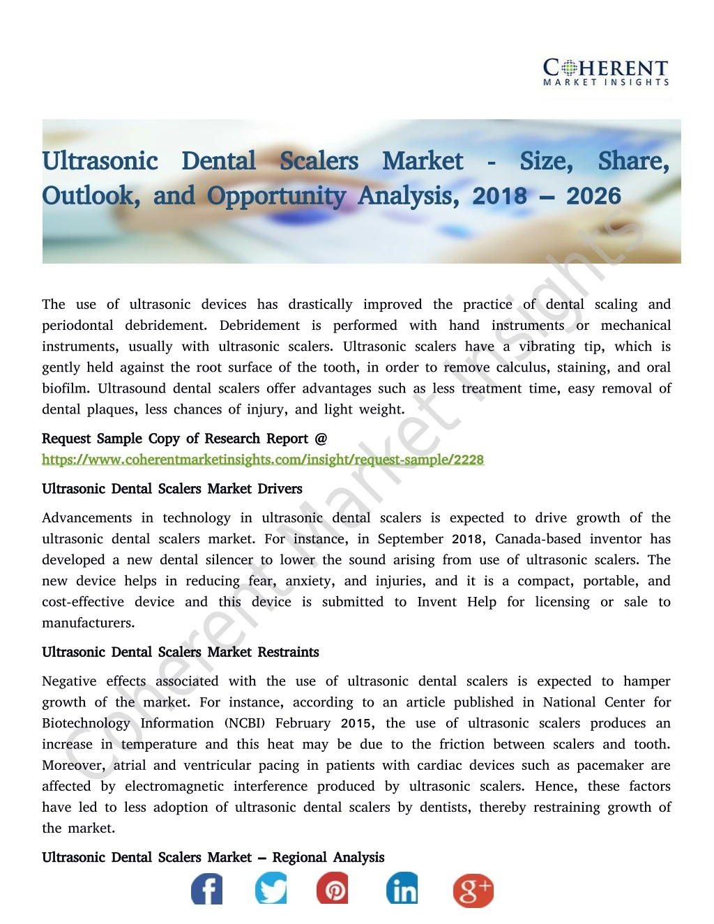 ultrasonic dental scalers market size share