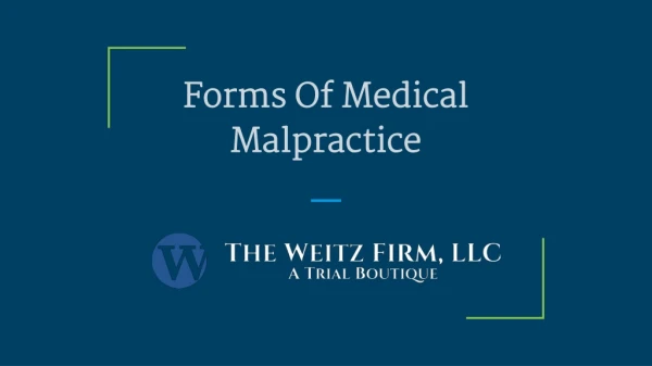 Forms Of Medical Malpractice