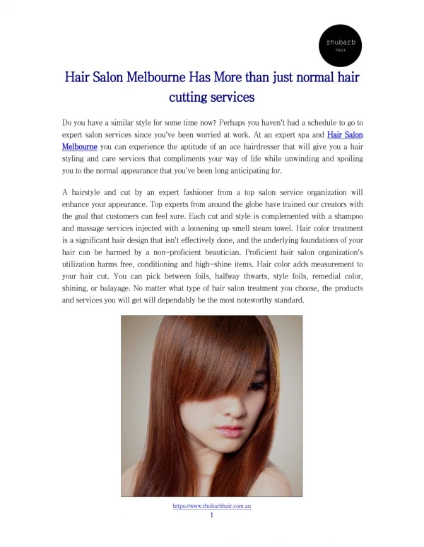 Hair Salon Melbourne Has More than just normal hair cutting services
