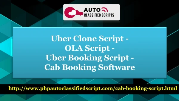 Uber Booking Script - Cab Booking Software