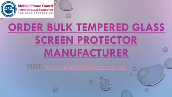 Order Bulk Tempered Glass Screen Protector Manufacturer