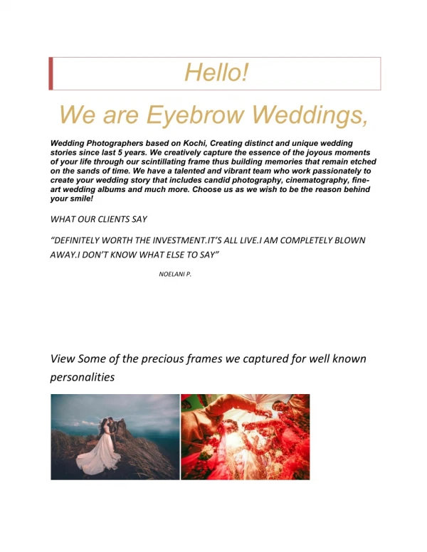 Eyebrow Weddings-wedding photography and videography in kochi