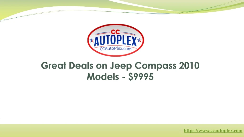 great deals on jeep compass 2010 models 9995