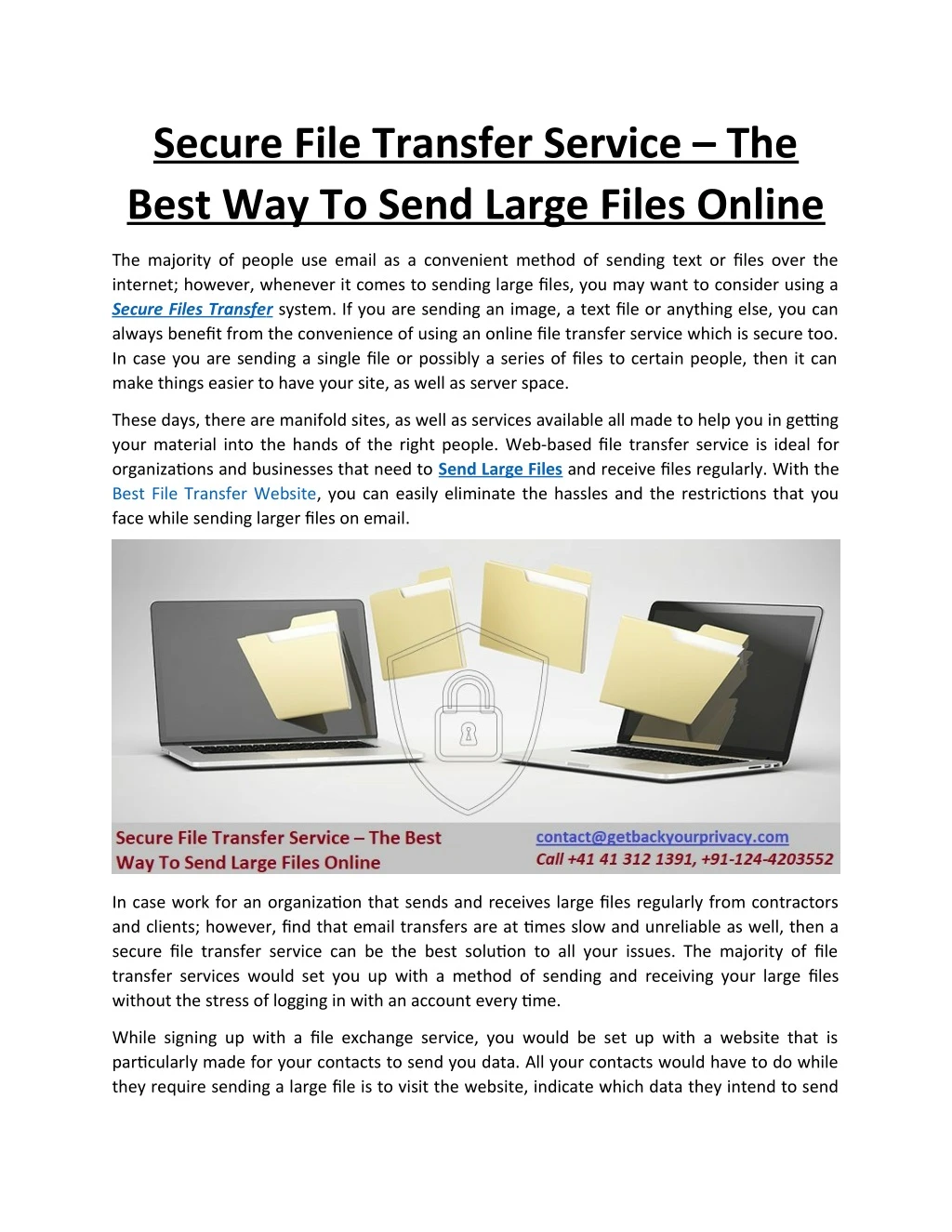secure file transfer service the best way to send