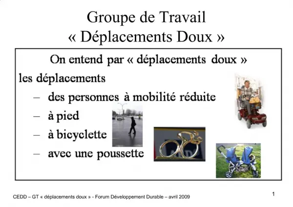 Groupe de Travail D placements Doux