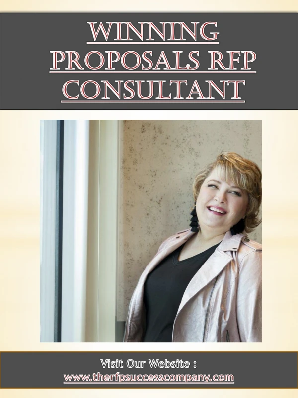 Winning Proposals Rfp Consultant