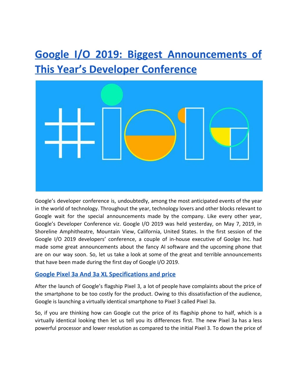 google i o 2019 biggest announcements of this
