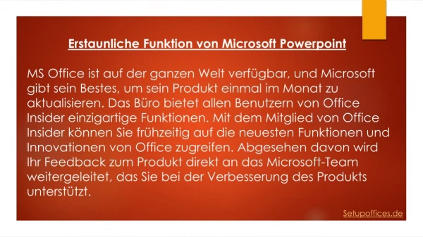 7 erstaunliche Funktion von Microsoft Powerpoint | office.com/setup