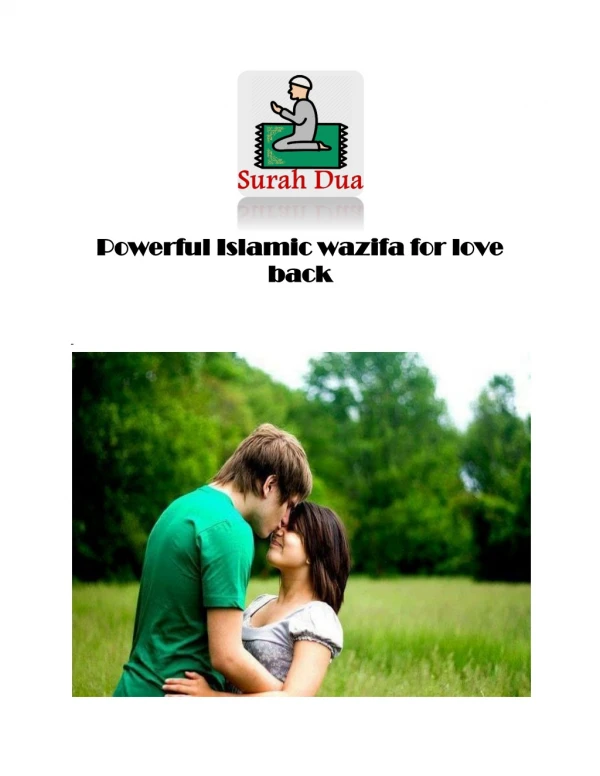 Wazifa To Get My Love Back – Powerful Wazifa For Lost Love