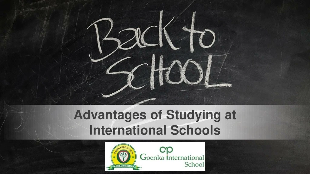 advantages of studying at international schools