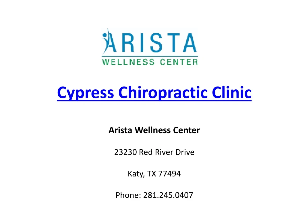 cypress chiropractic clinic