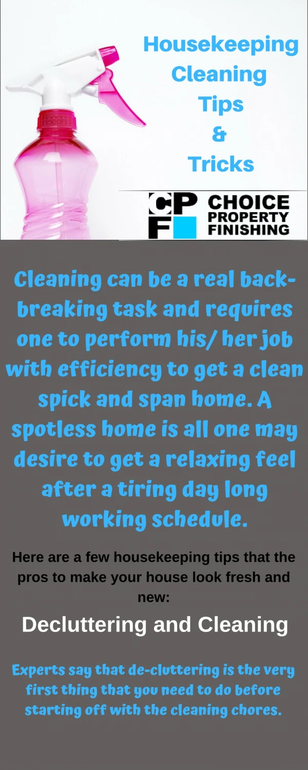 Housekeeping Tips | Cleaning Tips PDF
