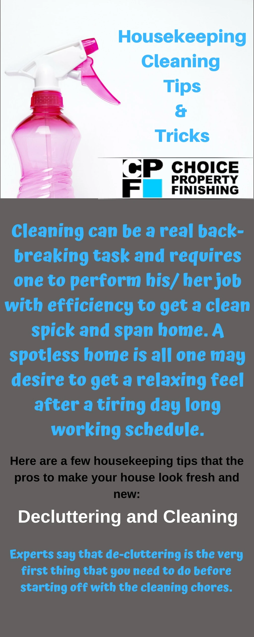housekeeping cleaning tips