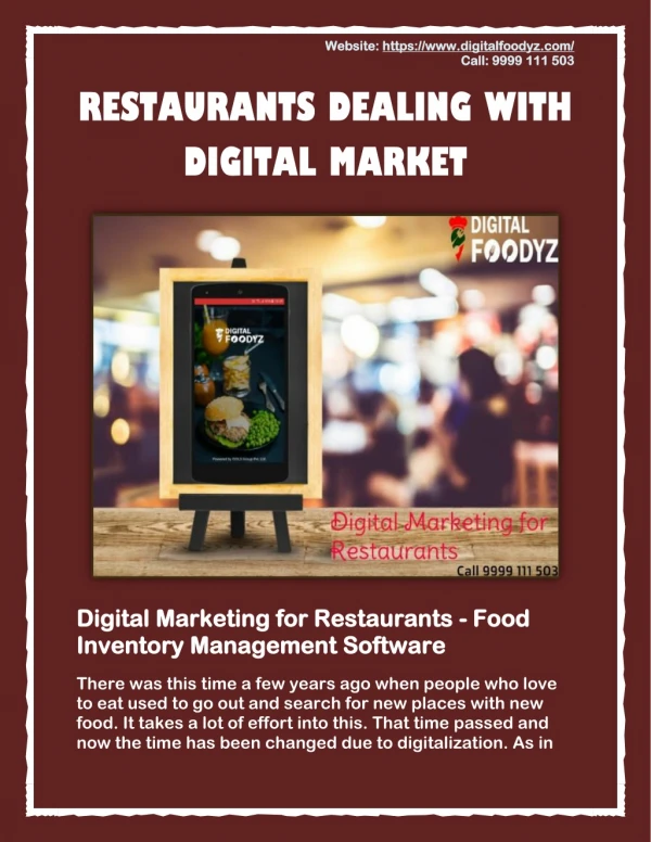 Food Inventory Management Software - Digital Marketing for Restaurants
