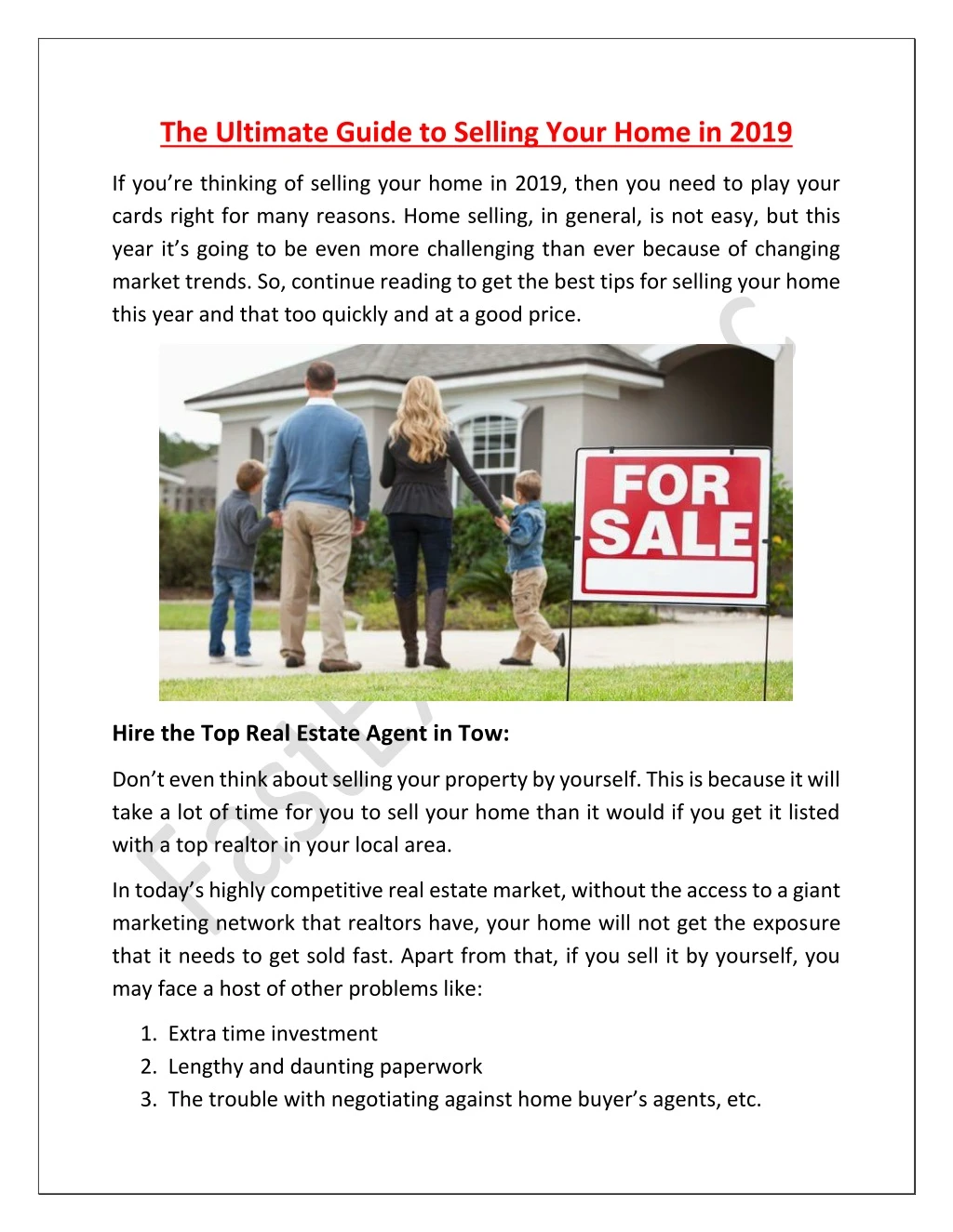 the ultimate guide to selling your home in 2019