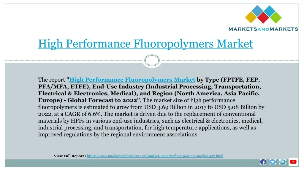 high performance fluoropolymers market