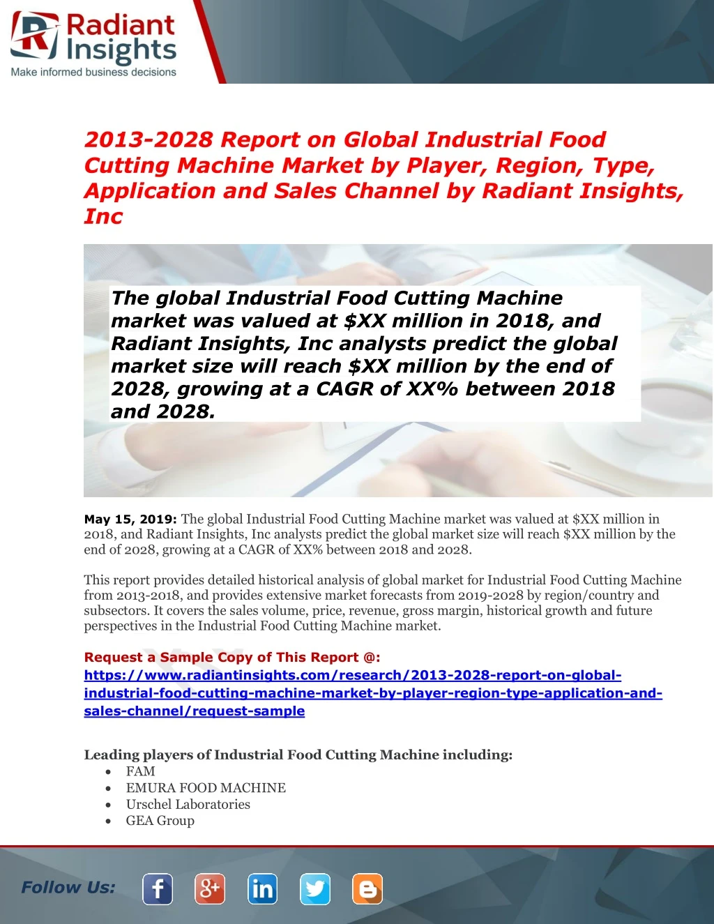 2013 2028 report on global industrial food