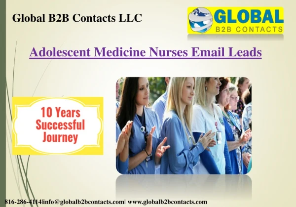 Adolescent Medicine Nurses Email Leads